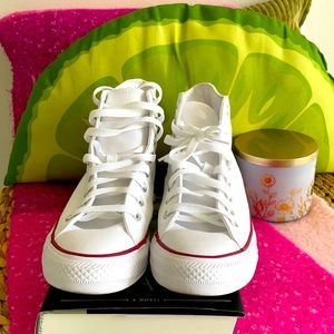 CONVERSE ALL STAR WHITE Hi-Top SNEAKERS